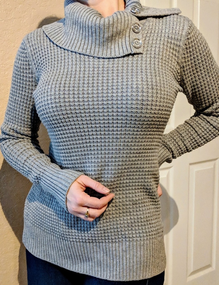 Calvin Klein gray knit sweater